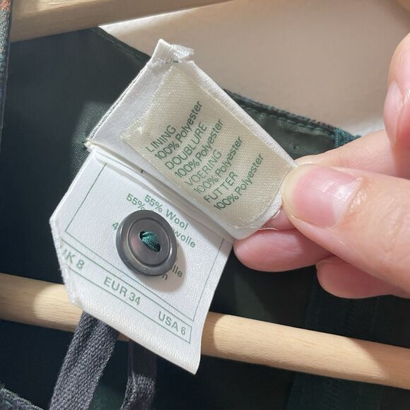 Vintage Laura Ashley Tartan Dress Size 6 Belted VGC - Picture 6 of 12